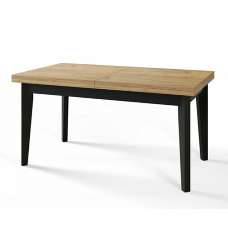 Jedálenský rozkladací Škandinávsky stôl 140x80 cm Tmavý ateliér Čierna