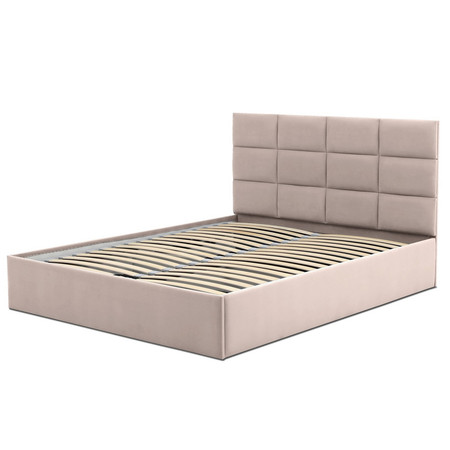 Čalouněná postel TORES bez matrace rozměr 160x200 cm Černá eko-kůže Taštičková matrace