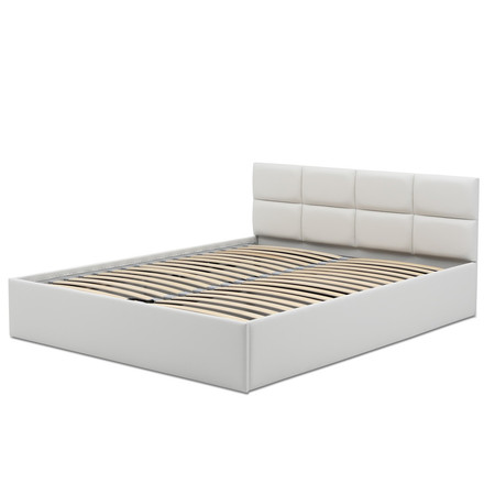 Čalouněná postel MONOS II bez matrace rozměr 160x200 cm - Eko-kůže Bílá eko-kůže Taštičková matrace