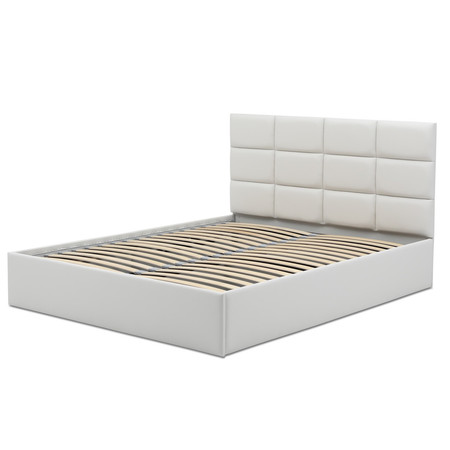 Čalouněná postel TORES II bez matrace rozměr 160x200 cm - Eko-kůže Bílá eko-kůže Taštičková matrace