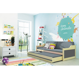 Detská posteľ alebo gauč s výsuvnou posteľou DAVID 190x80 cm