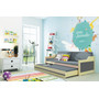 Dětská postel nebo gauč s výsuvnou postelí DAVID 190x80 cm Modrá Borovice