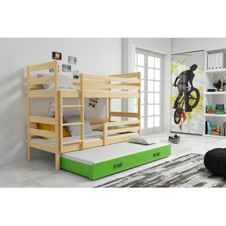 Detská poschodová posteľ s výsuvnou posteľou ERYK 160x80 cm