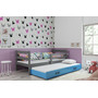 Detská posteľ s výsuvnou posteľou ERYK 200x90 cm Modrá Sivá 