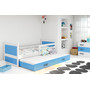 Detská posteľ s výsuvnou posteľou RICO 200x90 cm Modrá Biela