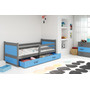 Detská posteľ RICO 190x80 cm Modrá Sivá 