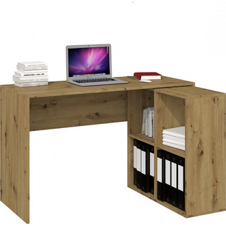 Počítačový stôl s regálom MALAX 2x2 dub artisan