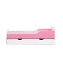 Posteľ s matracom a zásuvkou PABIS - biela/ružová