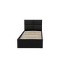 Čalúnená posteľ MONOS II bez matraca rozmer 90x200 cm Čierna eko-koža