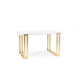 Jedálenský stôl EWEN II 140 cm - biela / zlatá