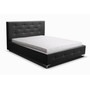 Čalúnená posteľ AGNES čierna rozmer 140x200 cm