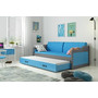 Detská posteľ alebo gauč s výsuvnou posteľou DAVID 200x90 cm Modrá Sivá