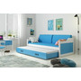 Detská posteľ alebo gauč s výsuvnou posteľou DAVID 190x80 cm Modrá Biela