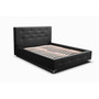 Čalúnená posteľ AGNES čierna rozmer 140x200 cm - galéria #1