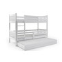Detská poschodová posteľ s výsuvnou posteľou CARINO 190x80 cm Sivá - galéria #4
