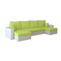 Rohová rozkladacia sedacia súprava RUMBA Zelená/hnedá - galéria #8