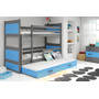 Detská poschodová posteľ s výsuvnou posteľou RICO 160x80 cm - galéria #2