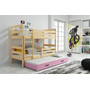 Detská poschodová posteľ s výsuvnou posteľou ERYK 160x80 cm Zelená Biela - galéria #2