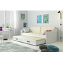 Dětská postel nebo gauč s výsuvnou postelí DAVID 200x90 cm Bílá Borovice - galéria #4