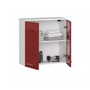 Kúpeľňová závesná skrinka FIN W60 2D-červená / biela - galéria #1