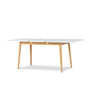 Rozkladací jedálenský stôl FRISK 140 cm - biela/dub - galéria #2
