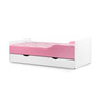 Posteľ s matracom a zásuvkou PABIS - biela/ružová - galéria #2