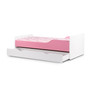 Posteľ s matracom a zásuvkou PABIS - biela/ružová - galéria #1