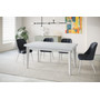 Jedálenský rozkladácí Škandinávsky stôl 160x90 cm Tmavý ateliér Biela - galéria #5