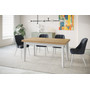 Jedálenský rozkladací škandinávsky stôl 200x100 cm Tmavý ateliér Biela - galéria #3