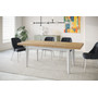 Jedálenský rozkladací škandinávsky stôl 200x100 cm Tmavý ateliér Biela - galéria #1