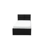 Čalúnená posteľ MONOS II s penovým  matracom rozmer 90x200 cm Čierna eko-koža - galéria #1