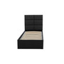Čalúnená posteľ TORES II bez matraca rozmer 90x200cm Čierna eko-koža - galéria #1