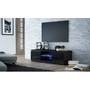 TV stolík LCD glass 140 cm čierna lesklá - galéria #1