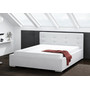 Čalúnená posteľ DAKOTA biela rozmer 160x200 cm - galéria #1