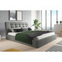 Čalúnená posteľ MALAGA šedá rozmer 160x200 cm - galéria #1