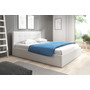 Čalúnená posteľ LAURA rozmer 160x200 cm Biela eko-koža