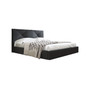 Čalúnená posteľ KARINO rozmer 140x200 cm Čierna eko-koža