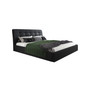 Čalúnená posteľ ADLO rozmer 140x200 cm Čierna eko-koža