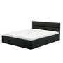 Čalúnená posteľ MONOS II s penovým  matracom rozmer 160x200 cm Čierna eko-koža