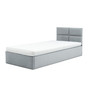 Čalúnená posteľ MONOS s penovým matracom rozmer 90x200 cm Svetlosivá