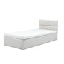 Čalúnená posteľ MONOS II s penovým  matracom rozmer 90x200 cm Biela eko-koža