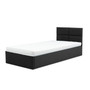 Čalúnená posteľ MONOS II s penovým  matracom rozmer 90x200 cm Čierna eko-koža