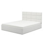 Čalúnená posteľ TORES II s penovým  matracom rozmer 160x200 cm Biela eko-koža