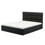 Čalúnená posteľ TORES II s penovým  matracom rozmer 160x200 cm Čierna eko-koža