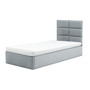 Čalúnená posteľ TORES s penovým  matracom rozmer 90x200 cm Svetlosivá