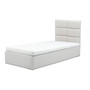 Čalúnená posteľ TORES II s penovým matracom rozmer 90x200 cm Biela eko-koža