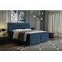 Čalúnená posteľ Diament 160x200 cm Modrá