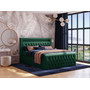 Čalúnená posteľ CESAR vrátane úložného priestoru 120x200 cm Zelená