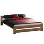 Vyvýšená masívna posteľ Euro 140x200 cm vrátane roštu Orech - galéria #3