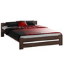 Vyvýšená masívna posteľ Euro 140x200 cm vrátane roštu Orech - galéria #1